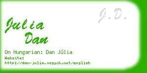 julia dan business card