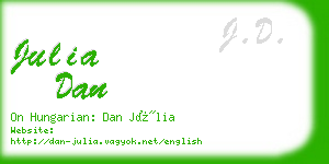 julia dan business card